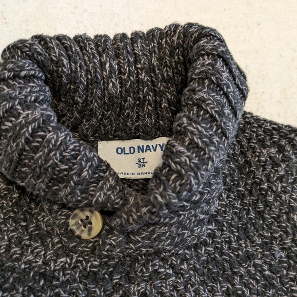 *4/$20* Black knit shawl collar sweater - Picture 2 of 3